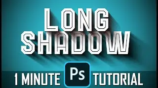 1 Minute Tutorial🕒Long Shadow Photoshop Tutorial + Bonus Tip