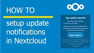 How to setup update notifications in Nextcloud