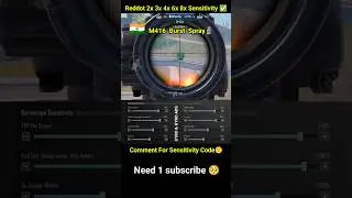 🇮🇳 BGMI Scope Setting 2x 3x 4x 6x 8x | New Best Sensitivity Settings |No Recoil 