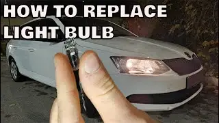 How to replace parking light bulb on Škoda Fabia 2016