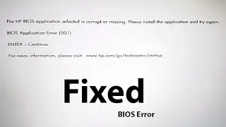 Fix BIOS Application Error 501 | Technical Adan 2023