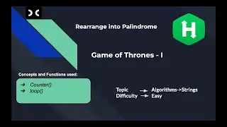 Game of Thrones | HackerRank | Algorithms | Strings