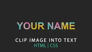 clip an image to text using HTML CSS