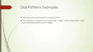 23  Dial Patterns & Outbound Routes