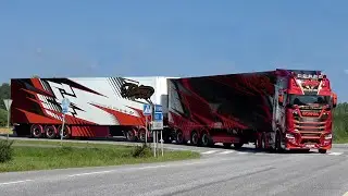 Power Truck Show 2024 Finland Part 1 with Scania V8 & Volvo open pipes sound , custom semi Trucks