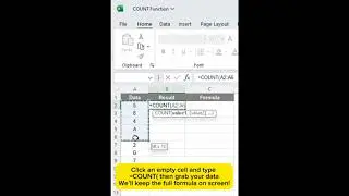 Learn The Count Function! #count #function #exceltutorial