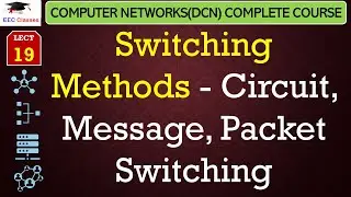 L19: Switching Methods - Circuit, Message, Packet Switching in Computer Network | DCN Lectures