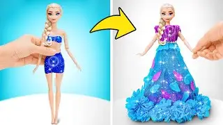 WOW! Sparkling Dress From Craft Paper & Clay Fit For A Queen! 👸🏼 Elsa Inspired Crafts