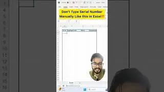 Don't Type Serial number manually in Excel‼️Instead Use Superb Trick #excel #exceltips #shorts