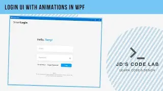 WPF C# | Login UI | UI Design in Wpf C# (Jd's Code Lab)