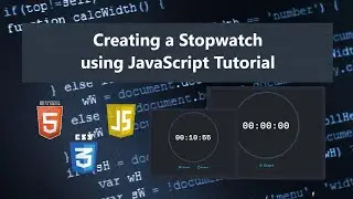 Creating a Stopwatch Web Application using JavaScript Tutorial DEMO