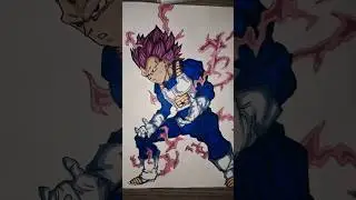 Vegeta Ultra Ego Drawing(MANGA STYLE) #dragonball #art #anime #vegeta #animefanart animefanart