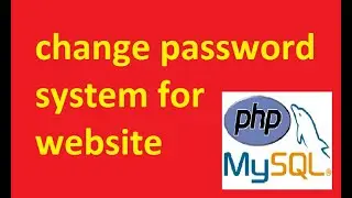 Change password system for a website using php and sql