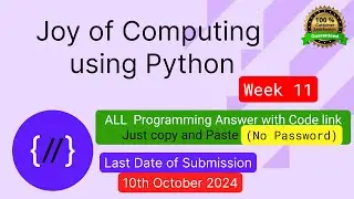 NPTEL The Joy of Computing using python week 11 all 3 programming assignment answer with code link