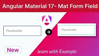 angular material mat-form-field custom style | Angular Material 17 | MDC [NEW]