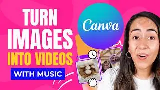 How to Make VIDEO with Pictures and Music | Easy Canva Tutorial