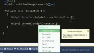 Navigate interface to implementation in Visual Studio using CodeRush