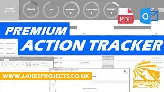 Excel Action Tracker with interactive charts, PDF and email