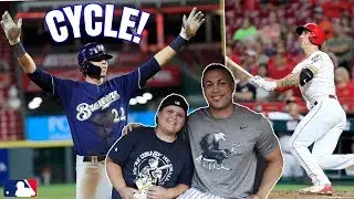 Yelich Hits THE CYCLE, Goes 6-for-6! Big Al Meets Stanton! Pitcher Bat Flips? MLB Recap - MLB