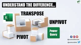 Transpose, Unpivot and Pivot in Power Query - Understand the difference