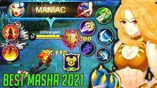 World 1 Best Masha User 2021!!!Best Build!! Best Emblem!! Best Fighter!! Top Global!! Mobile Legends