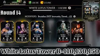 White Lotus Tower Boss Battle 110, 130 & 150 Fight + Reward MK Mobile | Team Edenian | Round 14