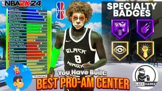 THE ULTIMATE *NEW* BEST PRO AM CENTER BUILDS on NBA 2K24! HOFF'S BLACK MARKET BUILD + INSIDE VERSION