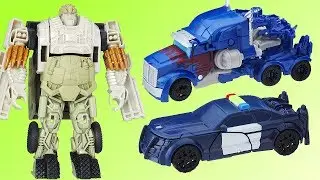 Transformers the Last Knight Turbo Changers Autobot Hound, Barricade, Optimus Prime One Step Robots