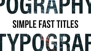 Simple Fast Bold Titles Template for Premiere Pro