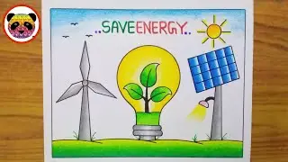 Save Energy Drawing / Energy Conservation Day Poster Drawing / Save Energy Save Earth Drawing Easy