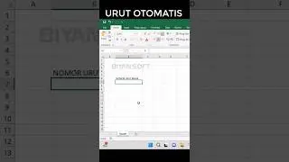 Nomor Urut otomatis #excel #exceltutorial #belajarexcel