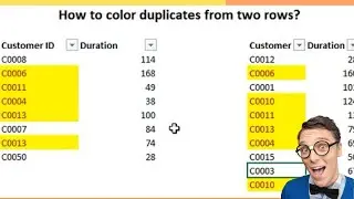 How to color duplicates from two columns in excel #exceltips