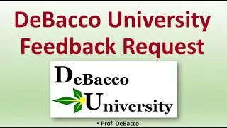 DeBacco University Feedback Request