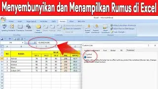 cara menampilkan atau menyembunyikan rumus di excel