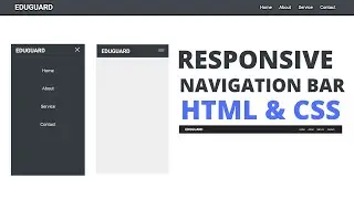 How to Create Responsive Navigation Bar using HTML, CSS and JavaScript | Animated Navigation