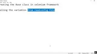 Creating the Base class in selenium framework