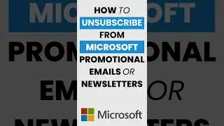 #howto #unsubscribe from Microsoft Promotional Emails or #newsletters