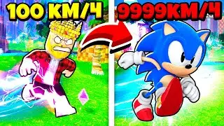 РАЗОГНАЛСЯ ДО СКОРОСТИ СВЕТА И СТАЛ СОНИКОМ! ROBLOX Sonic Speed Simulator