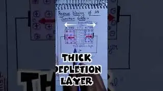 Reverse biasing of PN junction diode || semiconductor & electronics #shorts