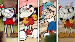 FUNKHEAD Vs Cuphead Show Vs Cuphead - Main Cuphead Animation Comparison