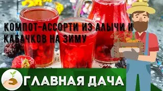 Компот-ассорти из алычи и кабачков на зиму