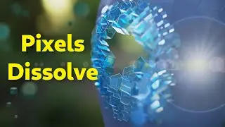 Pixels dissolve effect with Geometry Nodes in Blender - Tutorial