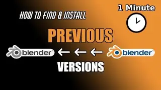 How to find & install any PREVIOUS BLENDER version #1minutechallenge #blender3d