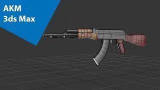 Modeling AKM lowpoly 3ds max beginner tutorial part - 1