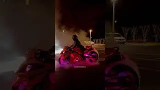 360 TIRE HAYABUSA BURNOUT #LightRoseGold x Nina |  Custom Suzuki Hayabusa #shorts