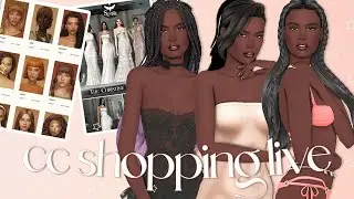 Come CC Shopping With Me LIVE🤍| The Sims 4