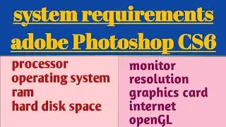 What Are the System Requirements for Photoshop | Photoshop System Requirements