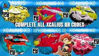 COMPLETE ALL XCALIUS QR CODES BEYBLADE BURST APP | TOTAL BURST