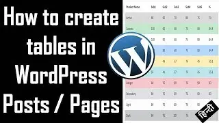 How to Create Tables in WordPress Posts and Pages