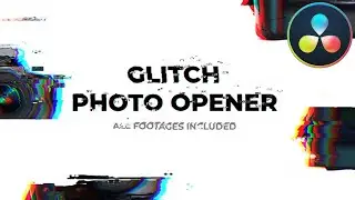 Glitch Photographer Opener Intro ★ DaVinci Resolve Templates ★